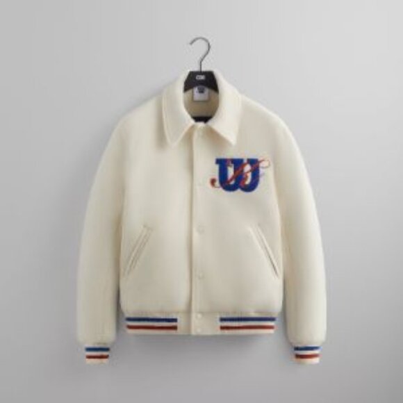 Wilson Other - Wilson Varsity Jacket Cream Blue Red‎ White USA Made Mens Size Medium